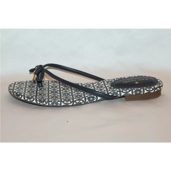 Kate Spade leather bow flip flops sandals - Picture 4 of 8